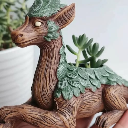 Maceta Diseño Árbol Dragón Creativa para Suculentas